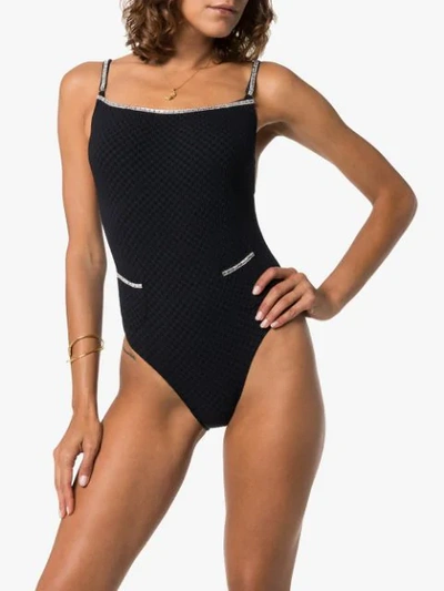 Shop Leslie Amon Coco Swimsuit In Black