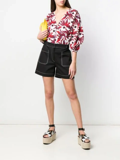 Shop Kenzo High-waisted Shorts In Black