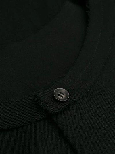 Shop Yohji Yamamoto Oversized Button-front T-shirt - Black