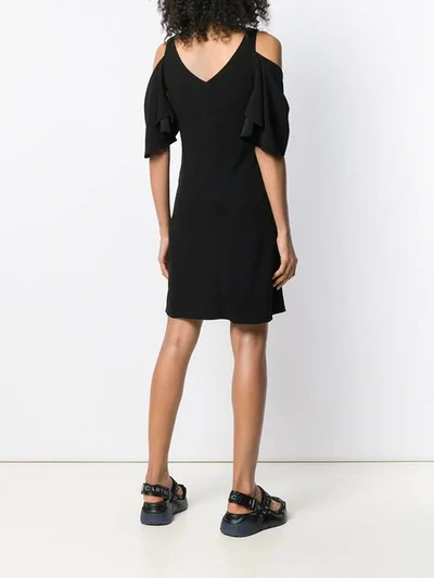 Shop Mcq By Alexander Mcqueen Mcq Alexander Mcqueen Cold Shoulder Dress - Black