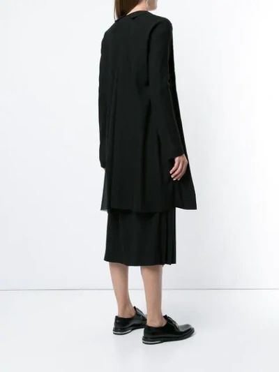Pre-owned Yohji Yamamoto Sheer Elongated Open Jacket In Black
