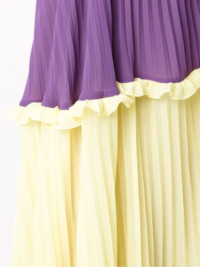 Shop Adriana Degreas Long Color Block Dress In Multicolour