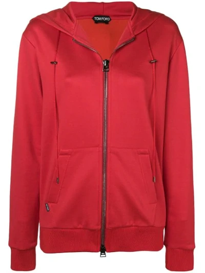 Shop Tom Ford Zip-up Sweatshirt - Red