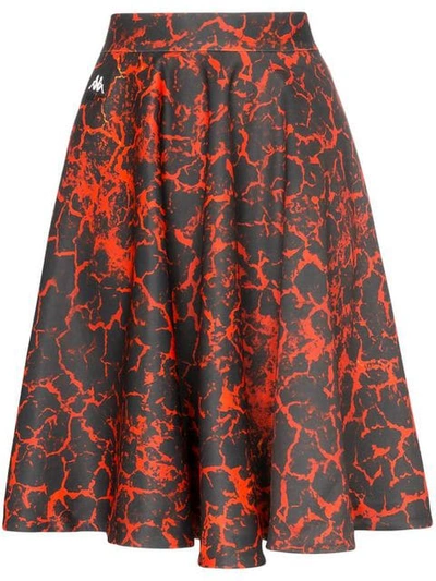 Shop Charm's X Kappa Lava-print Skirt In Red