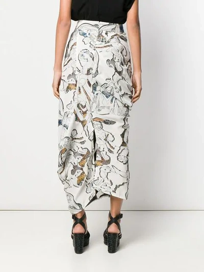 Shop Chalayan Embroidered Skirt In White