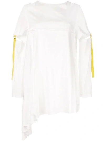 Shop Undercover Asymmetric Hem T-shirt - White