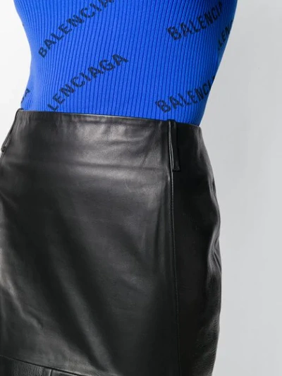 Shop Balenciaga Godet Skirt In Black