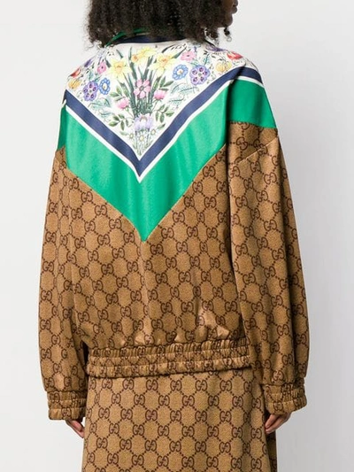 Shop Gucci Gg Technical Jersey Sweatshirt In Neutrals