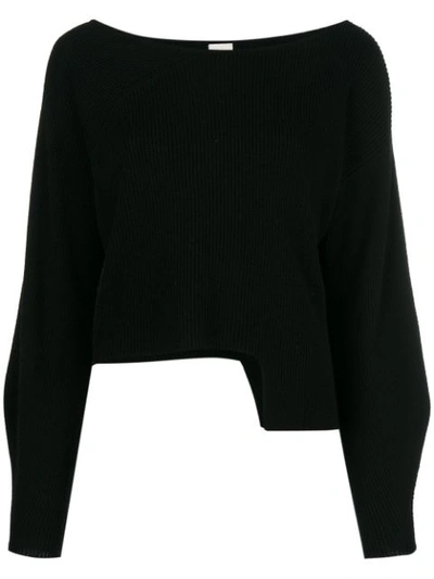 Shop Pinko Ribbed Sweater In Black
