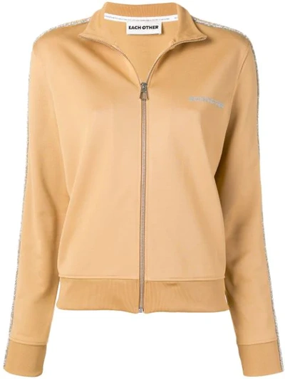 Shop Each X Other Zipped Sports Jacket In Neutrals