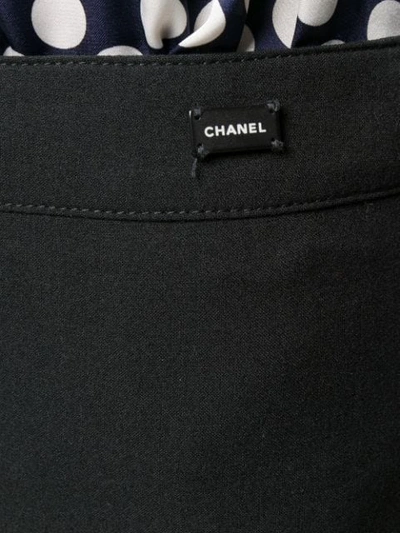 Pre-owned Chanel 高腰长裤 In Black