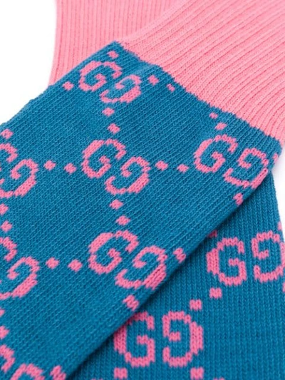 Shop Gucci Gg Cotton Blend Socks - Blue