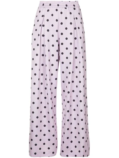 Shop Layeur Printed Palazzo Trousers In Pink