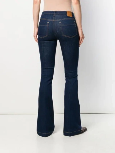 Shop L'autre Chose Flared Low-rise Jeans In Blue
