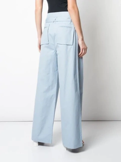 Shop Opening Ceremony Wide-leg Cargo Trousers In Blue