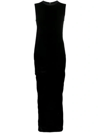 Shop Rick Owens Long Sleeveless Gown In Black