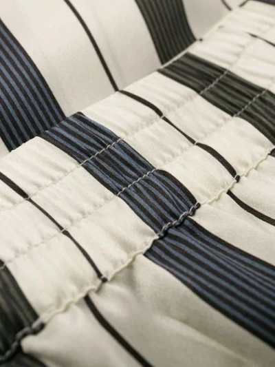 Shop Asceno Striped Straight-leg Trousers In White