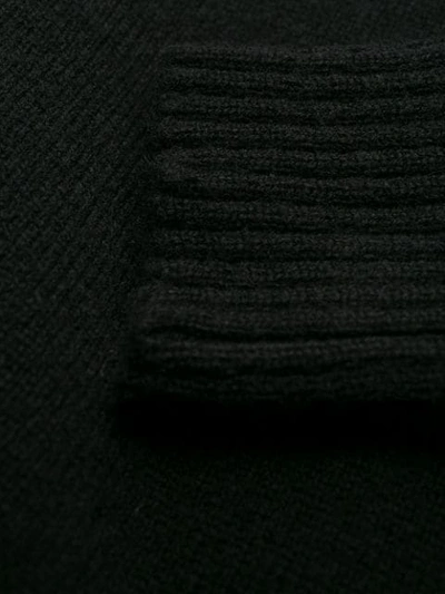 Shop Maison Margiela Draped Knitted Poncho In Black
