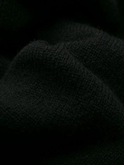 Shop Maison Margiela Draped Knitted Poncho In Black