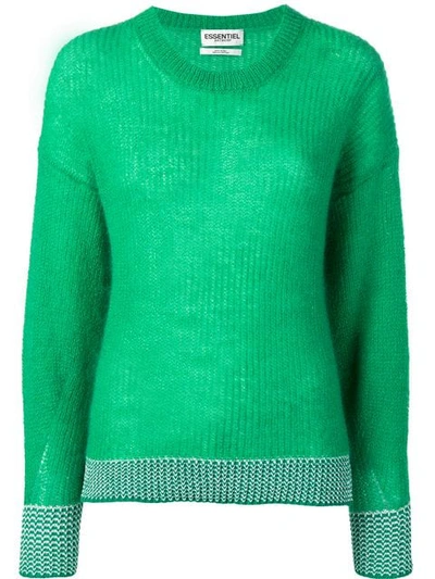 Shop Essentiel Antwerp Simple Jumper In Green