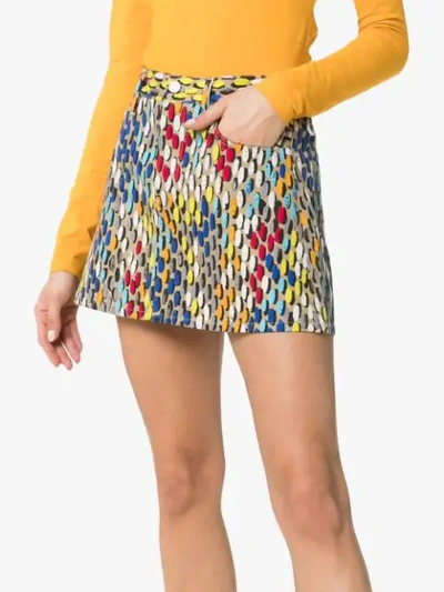 Shop Simon Miller Printed Mini Skirt In 10044 Multicoloured