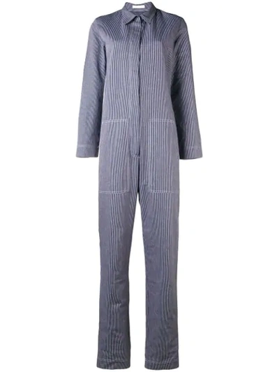 Shop Peter Jensen Striped Boiler Suit In Blue