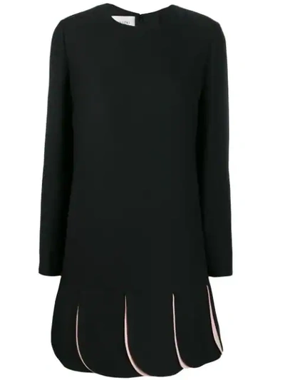 Shop Valentino Crêpe Couture Dress In Black