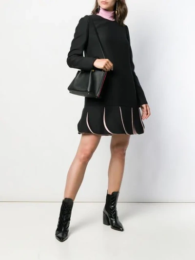 Shop Valentino Crêpe Couture Dress In Black