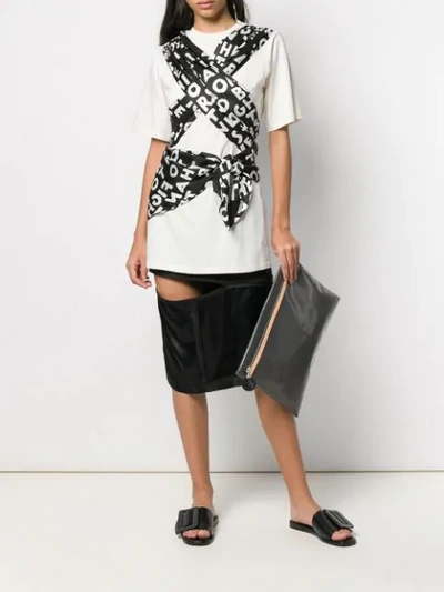 Shop Mm6 Maison Margiela Zip Panelled Pencil Skirt In Black
