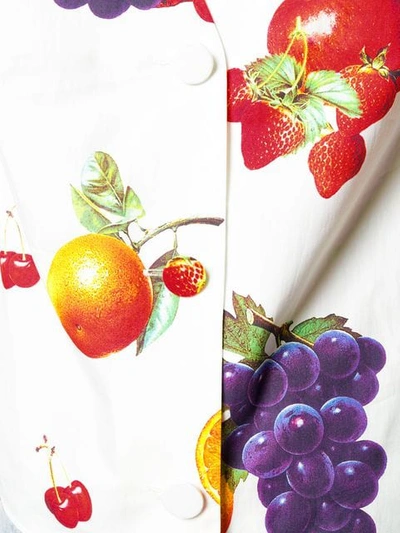 Shop Msgm Fruit Print Blouse In White