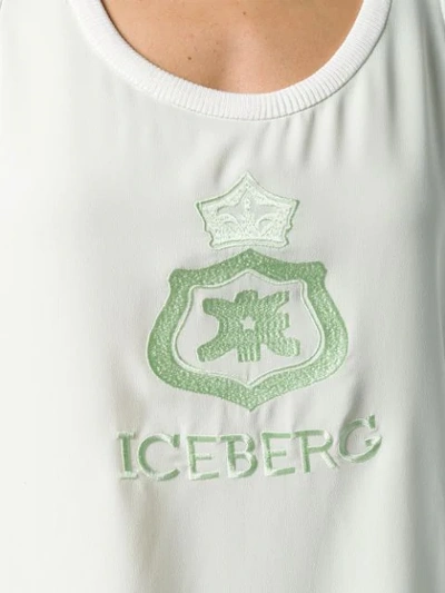 Shop Iceberg Embroidered Logo Blouse - Green