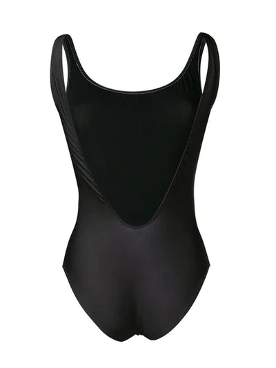 Shop Alberta Ferretti Love Is Love Swimsuit In Black