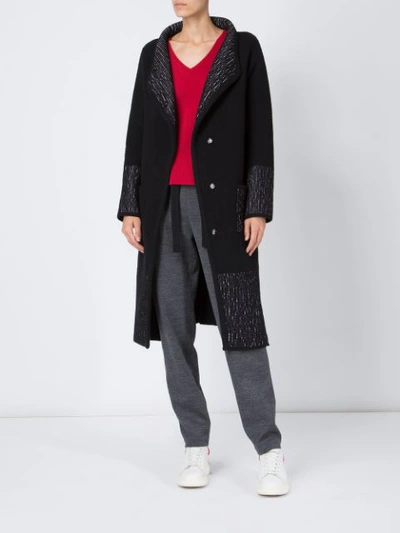 Shop Maison Ullens Wrap-style Coat - Black