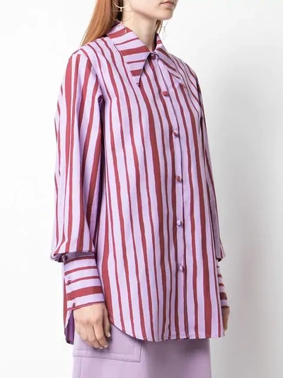Shop Beaufille Striped Shirt - Purple