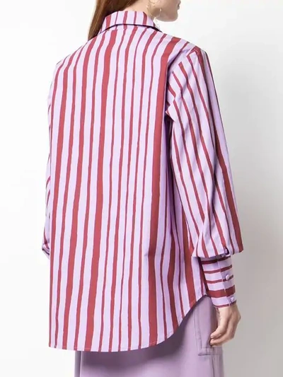Shop Beaufille Striped Shirt - Purple