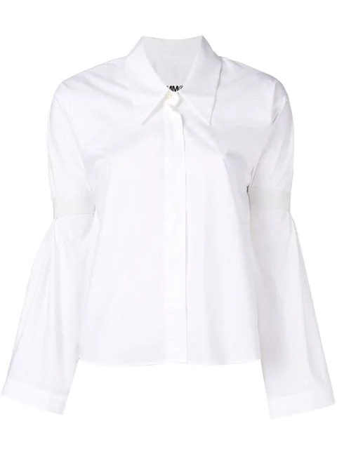Mm6 Maison Margiela Wide Sleeve Shirt In 100 White | ModeSens