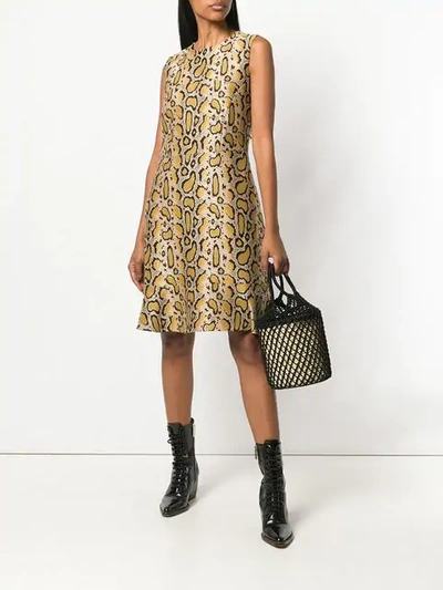 Shop Etro Leopard Print Dress In Neutrals