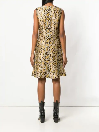 Shop Etro Leopard Print Dress In Neutrals