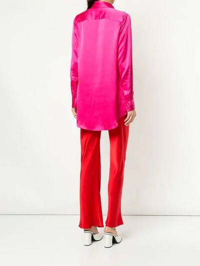 Shop Michael Lo Sordo Long Tie Neck Shirt In Pink