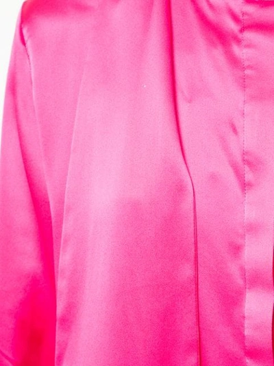 Shop Michael Lo Sordo Long Tie Neck Shirt In Pink