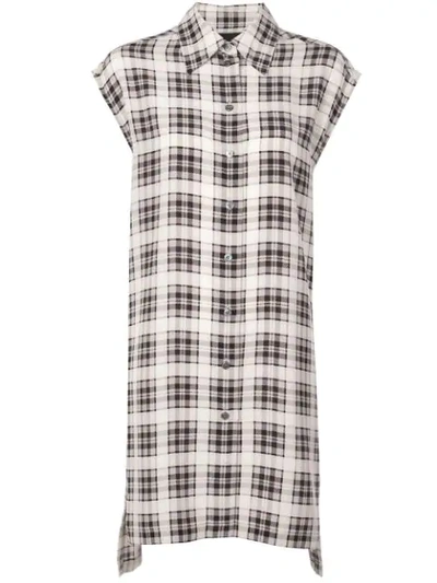 Shop Marc Jacobs Checked Long Shirt In White