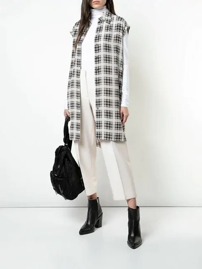 Shop Marc Jacobs Checked Long Shirt In White