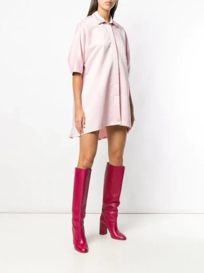 Shop Styland Mini Shirt Dress In Pink