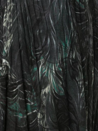 Shop Yohji Yamamoto Printed Maxi Skirt - Black