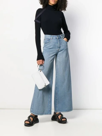 Shop Mm6 Maison Margiela Wide-leg Jeans In Blue