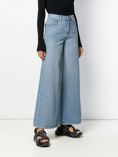 Shop Mm6 Maison Margiela Wide-leg Jeans In Blue