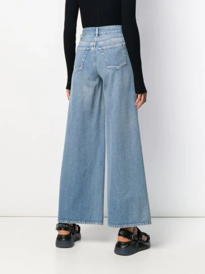 Shop Mm6 Maison Margiela Wide-leg Jeans In Blue