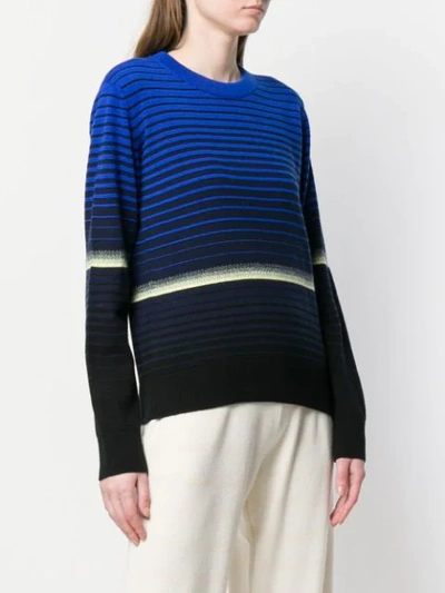 Shop Barrie Striped Fitted Sweater In Blue