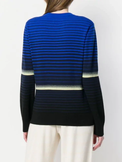 Shop Barrie Striped Fitted Sweater In Blue