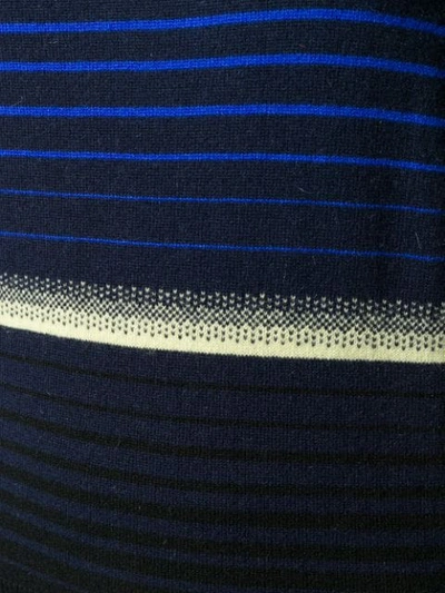 BARRIE 条纹合身毛衣 - 蓝色